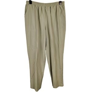 Koret Francisca Womens SZ 18 Elastic Waist Pants Sage Green Cotton Gorpcore